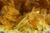 Orange Selenite Crystal Cluster (Fluorescent) - Peru #130513-2